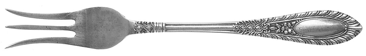 Gadroonette (Sterling, 1938, No Monograms) Old Style Pickle Fork by Manchester-1