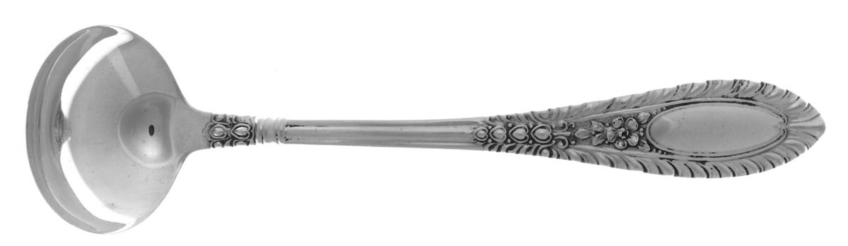 Gadroonette (Sterling, 1938, No Monograms) Large Chocolate Spoon by Manchester-1