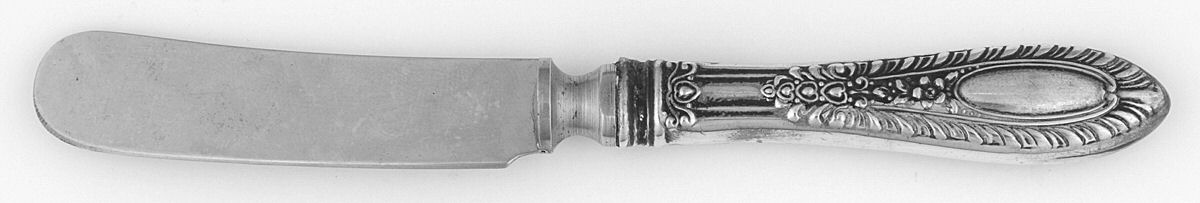 Gadroonette (Sterling, 1938, No Monograms) Baby Knife with Stainless Blade by Manchester-1