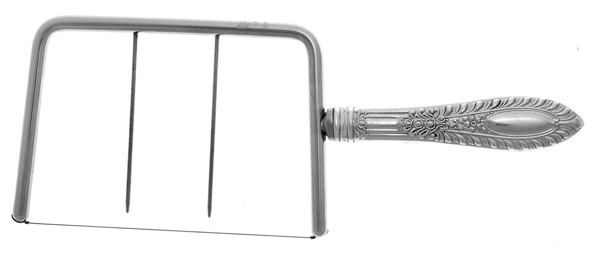 Gadroonette (Sterling, 1938, No Monograms) Wired Cheese Cutter by Manchester-1