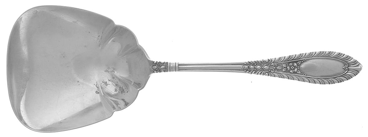 Gadroonette (Sterling, 1938, No Monograms) Small Solid Berry/Casserole Spoon by Manchester-1