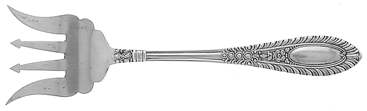 Gadroonette (Sterling, 1938, No Monograms) Small Chipped Beef Fork by Manchester-1