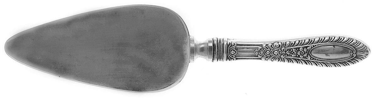 Gadroonette (Sterling, 1938, No Monograms) Cheese Server with Stainless Blade by Manchester-1