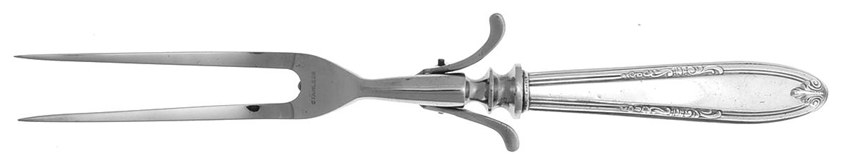 Leonore (Sterling, 1939) Small Carving Fork W/Sterling Guard by Manchester-1