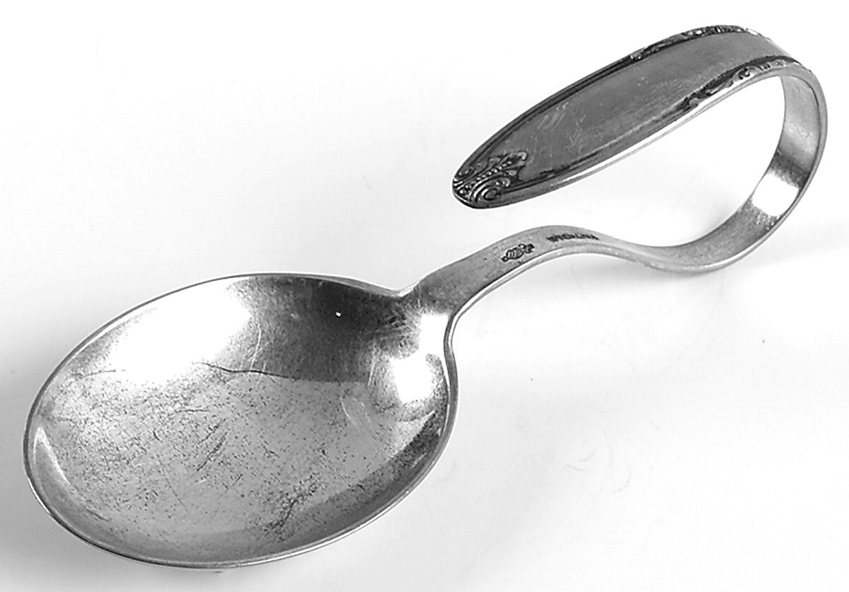 Leonore (Sterling, 1939) Curved Handle Baby Spoon by Manchester-1