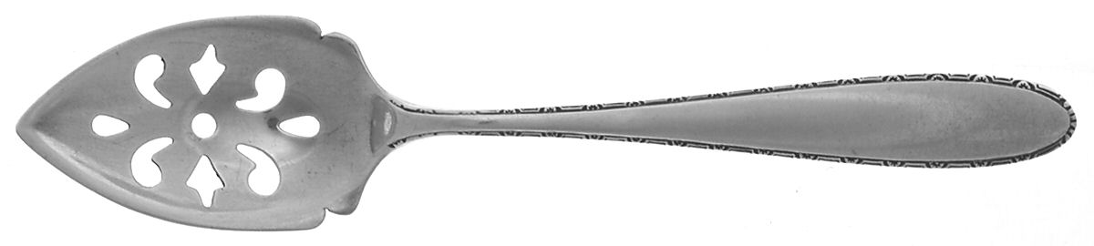 Manchester (Sterling, 1932, No Monograms) Pierced Bowl Short Handle Olive Spoon by Manchester-1
