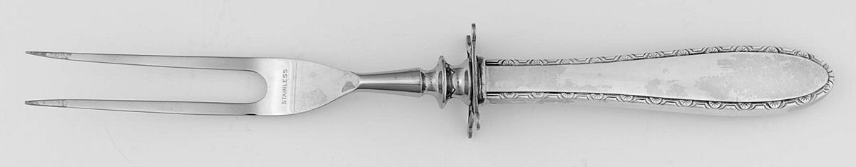 Manchester (Sterling, 1932, No Monograms) Small Carving Fork W/Sterling Guard by Manchester-1
