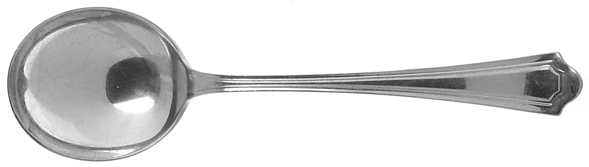 Mary Warren (Sterling, 1910-1932) Round Bowl Soup Spoon (Gumbo) by Manchester-1