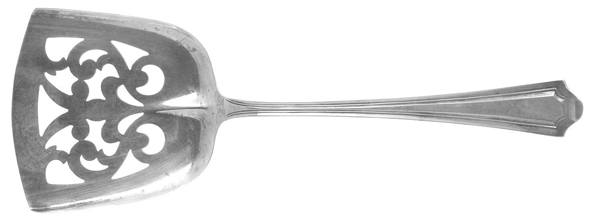 Mary Warren (Sterling, 1910-1932) Pierced Nut Serving Spoon by Manchester-1