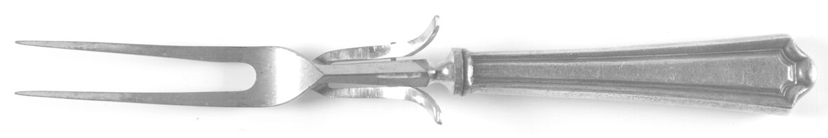 Mary Warren (Sterling, 1910-1932) Large Stainless-Prong Roast Carving Fork by Manchester-1