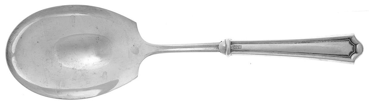 Mary Warren (Sterling, 1910-1932) Casserole Spoon with Smooth Silverplate Bowl by Manchester-1