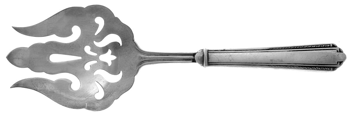 Park Avenue (Sterling, 1931, No Monograms) Medium Cold Meat Serving Fork, Plated Tines by Manchester-1