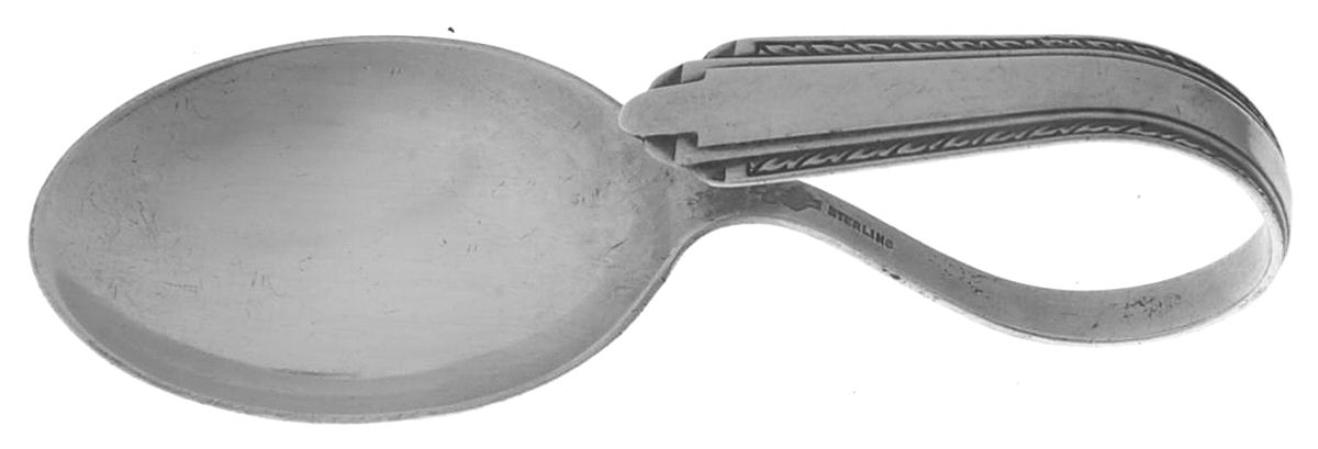 Park Avenue (Sterling, 1931, No Monograms) Curved Handle Baby Spoon by Manchester-1