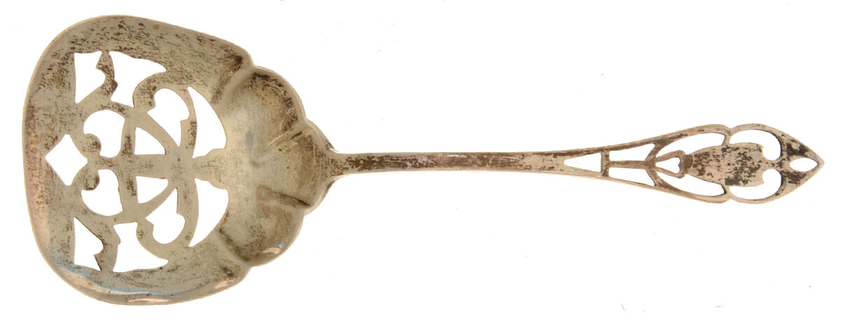 Pierced Handle (Sterling, 1951) Small Pierced Nut Serving Spoon by Manchester-1