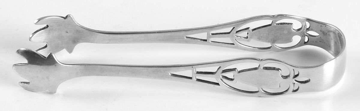 Pierced Handle (Sterling, 1951) Sugar Tongs by Manchester-1