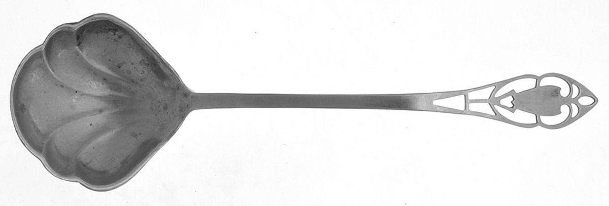 Pierced Handle (Sterling, 1951) Solid Piece Cream Ladle by Manchester-1