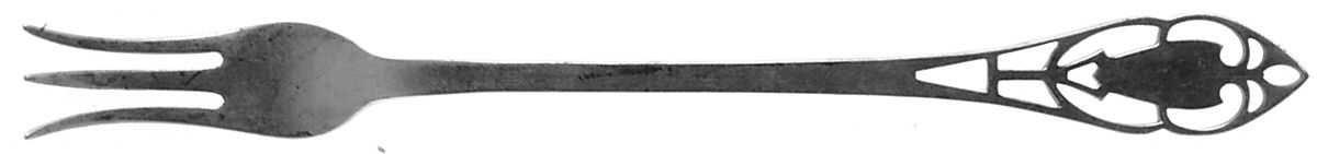Pierced Handle (Sterling, 1951) Short Handle Pickle/Olive Fork by Manchester-1