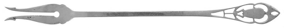 Pierced Handle (Sterling, 1951) Long Handle Olive Fork by Manchester-1