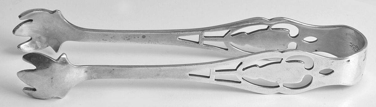 Pierced Handle (Sterling, 1951) Sugar Tongs by Manchester-1