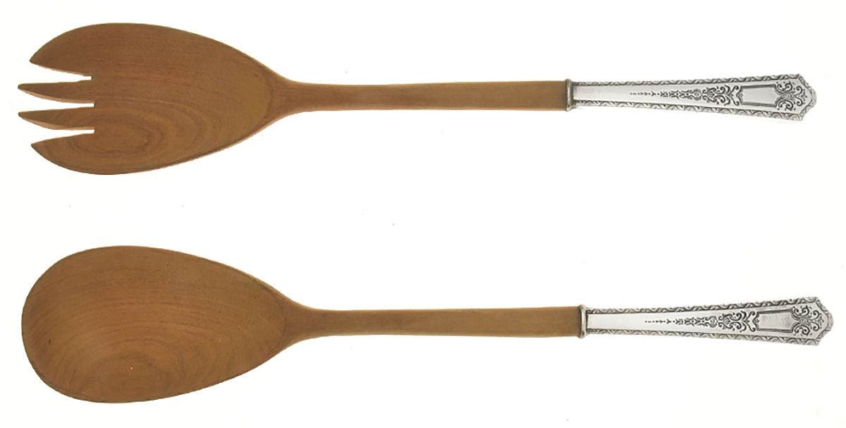 Princess (Sterling, 1910-1932) Wooden Bowl 2-Piece Salad Set by Manchester-1