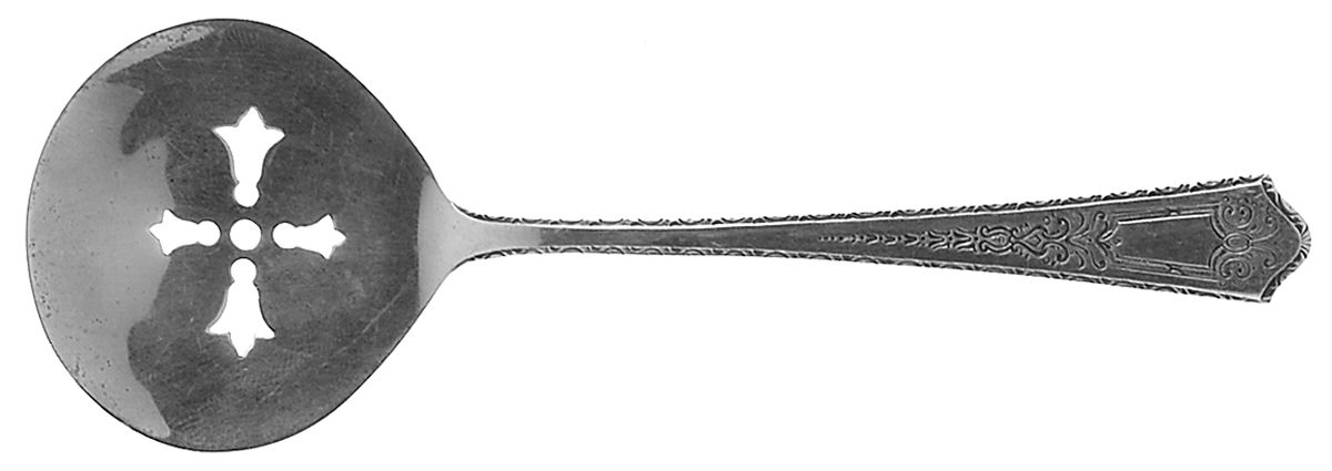 Princess (Sterling, 1910-1932) Solid Bon Bon Spoon with Pierced Bowl by Manchester-1