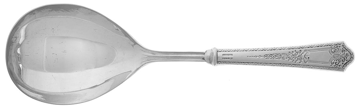 Princess (Sterling, 1910-1932) Casserole Spoon with Silverplate Shell Bowl by Manchester-1