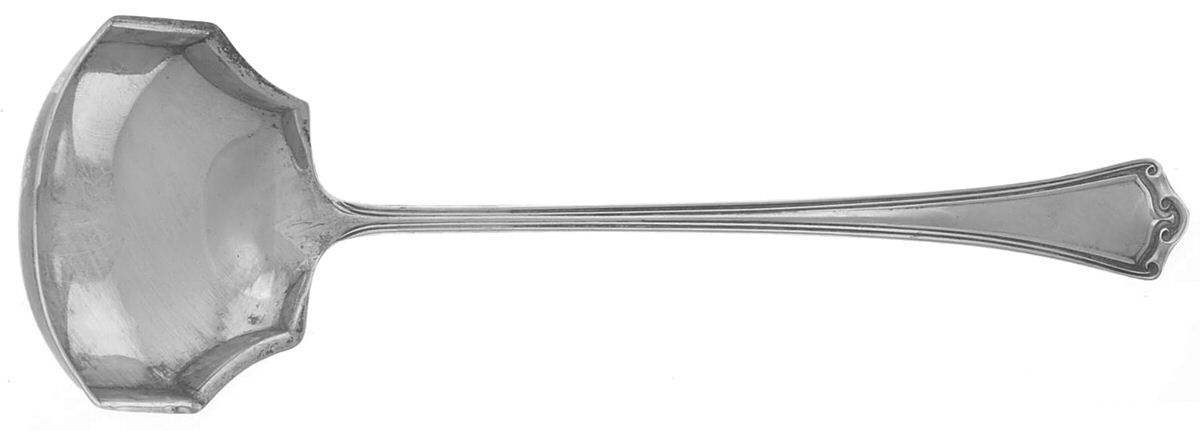 Roanoke (Sterling, 1918) Solid Gravy Ladle by Manchester-1