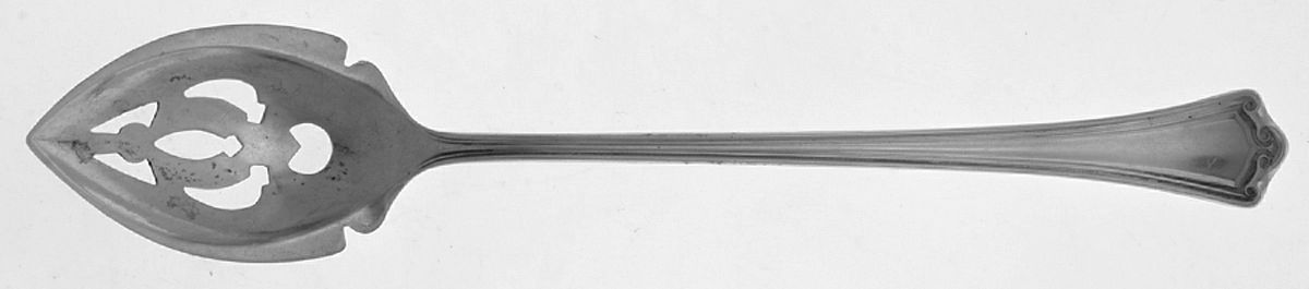 Roanoke (Sterling, 1918) Pierced Bowl Short Handle Olive Spoon by Manchester-1
