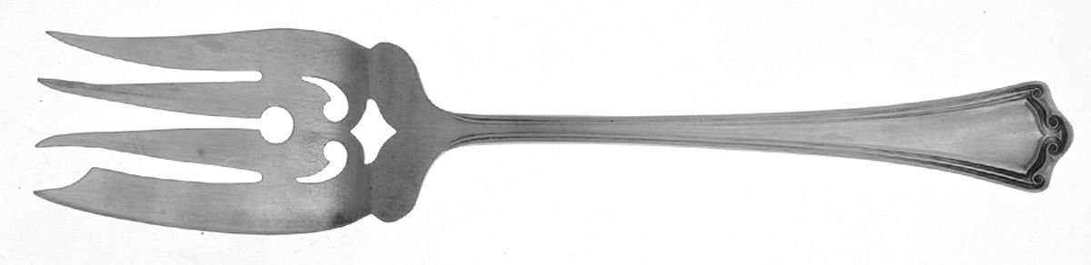 Roanoke (Sterling, 1918) Medium Solid Cold Meat Serving Fork by Manchester-1