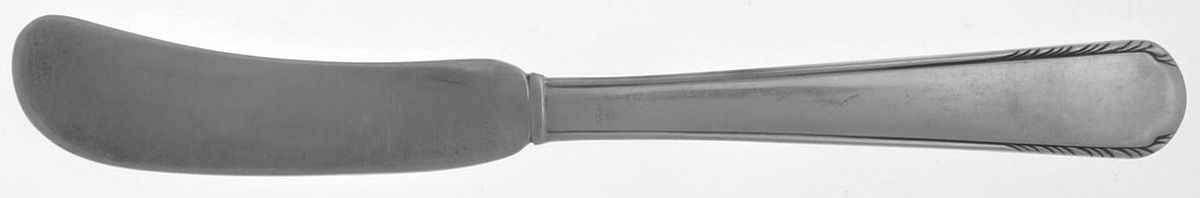 Silver Stream (Sterling, 1934, No Monograms) Flat Handle Butter Spreader by Manchester-1