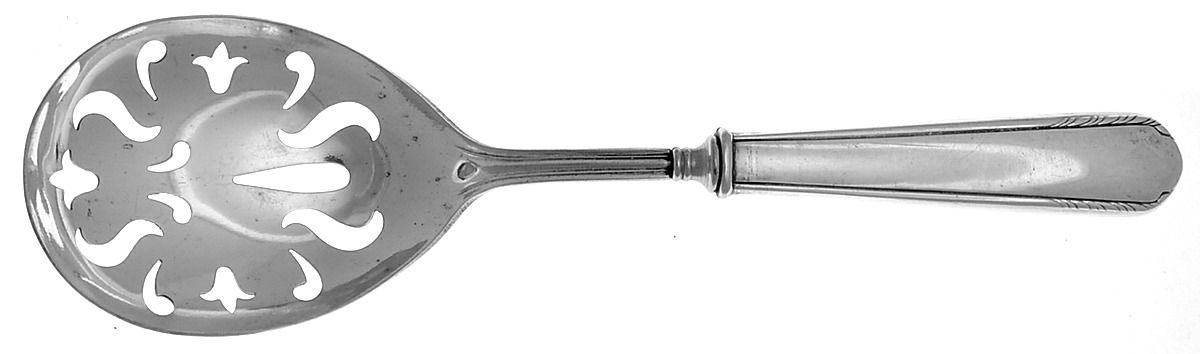 Silver Stream (Sterling, 1934, No Monograms) Pierced Casserole Spoon with Silverplate Bowl by Manchester-1