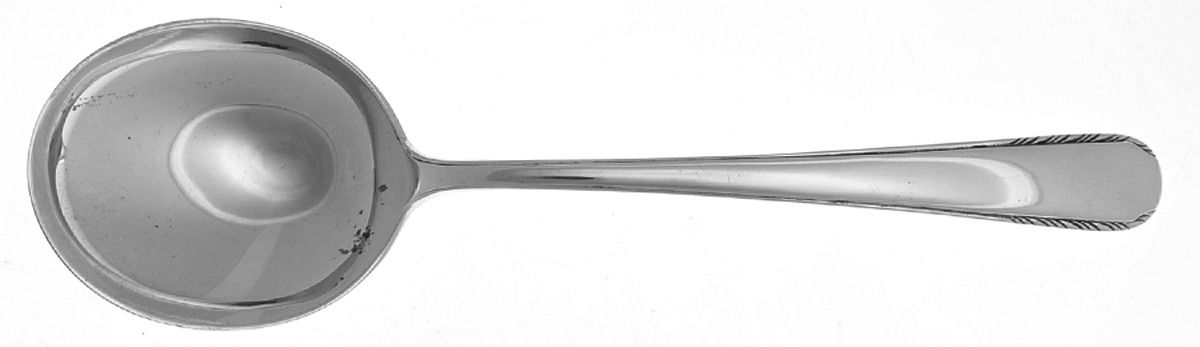 Silver Stream (Sterling, 1934, No Monograms) Round Bowl Soup Spoon (Gumbo) by Manchester-1
