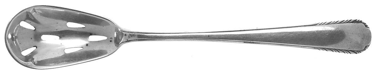 Silver Stream (Sterling, 1934, No Monograms) Pierced Bowl Short Handle Olive Spoon by Manchester-1