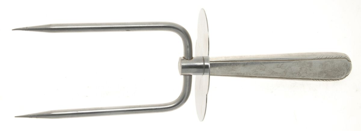 Silver Stream (Sterling, 1934, No Monograms) Large Joint/Roast Holder Fork by Manchester-1