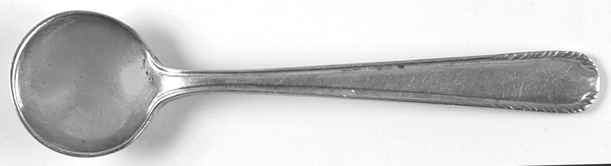 Silver Stream (Sterling, 1934, No Monograms) Individual Salt Spoon by Manchester-1