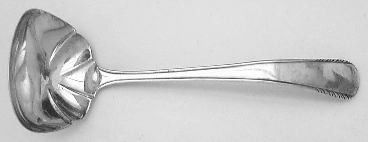 Silver Stream (Sterling, 1934, No Monograms) Solid Piece Cream Ladle by Manchester-1