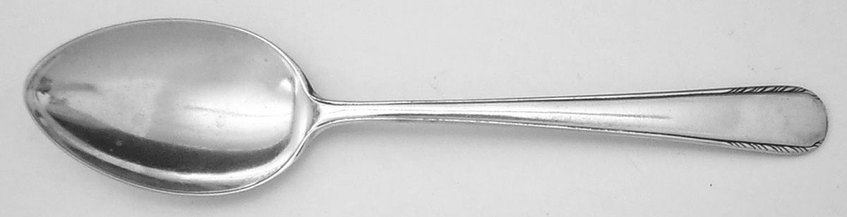 Silver Stream (Sterling, 1934, No Monograms) Dessert/Oval Soup Spoon by Manchester-1