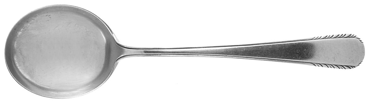 Silver Stream (Sterling, 1934, No Monograms) Round Bowl Soup Spoon (Cream Soup) by Manchester-1