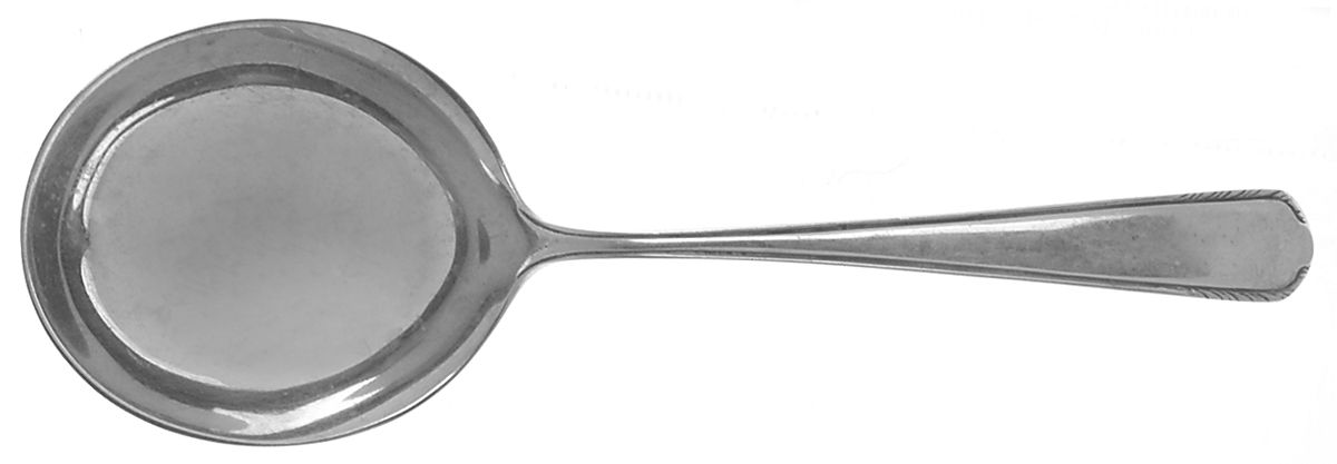 Silver Stream (Sterling, 1934, No Monograms) Round Bowl Soup Spoon (Bouillon) by Manchester-1