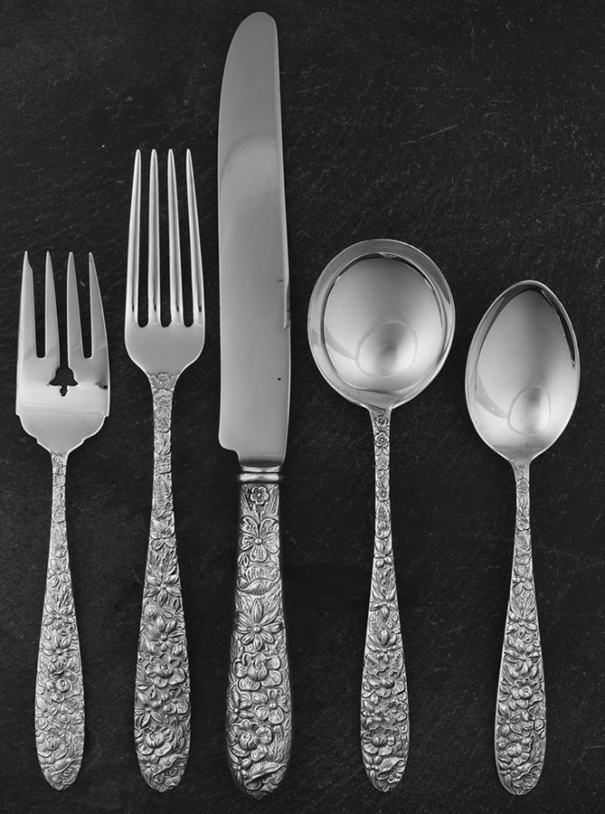 Southern Rose (Sterling, 1933) 5 Piece Place Size Setting by Manchester-1