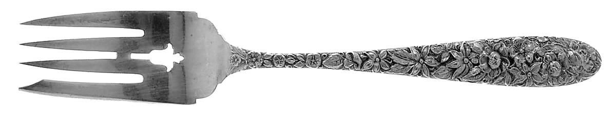 Southern Rose (Sterling, 1933) Small Solid Cold Meat Serving Fork by Manchester-1