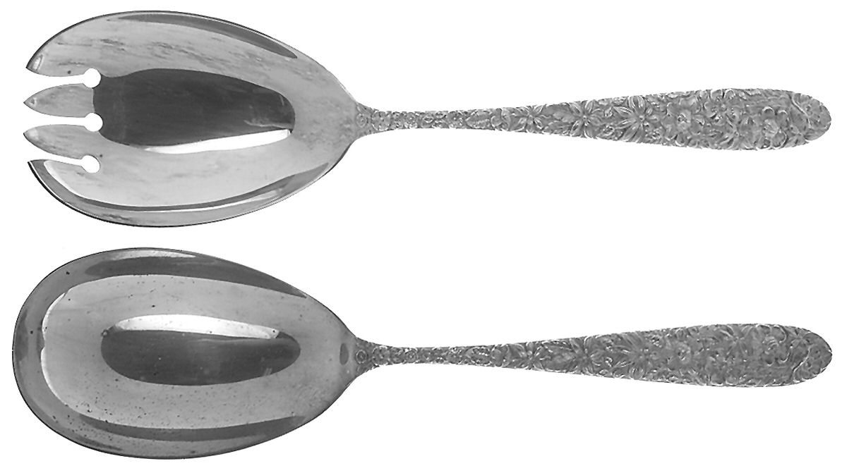 Southern Rose (Sterling, 1933) (2 Pc) Solid Salad Set by Manchester-1