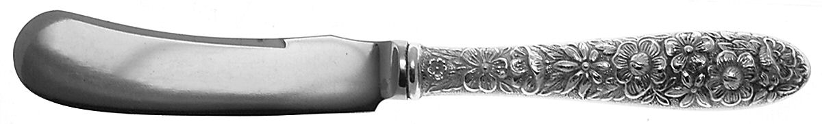Southern Rose (Sterling, 1933) Butter Spreader Hollow Hdl-Paddle/Stainless Blade by Manchester-1