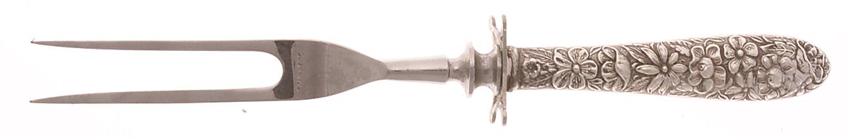 Southern Rose (Sterling, 1933) Small Steak Carving Fork with Stainless Prongs by Manchester-1