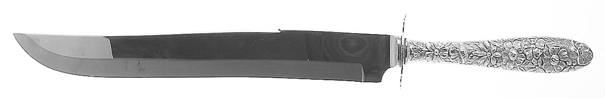 Southern Rose (Sterling, 1933) Large Stainless Blade Roast Carving Knife by Manchester-1
