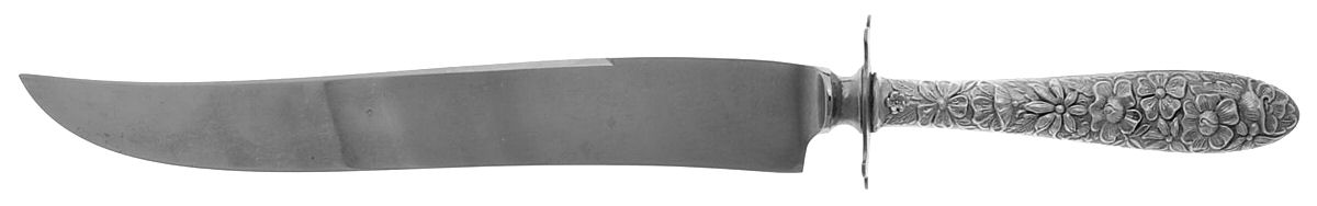 Southern Rose (Sterling, 1933) Large Stainless Blade Roast Carving Knife by Manchester-1