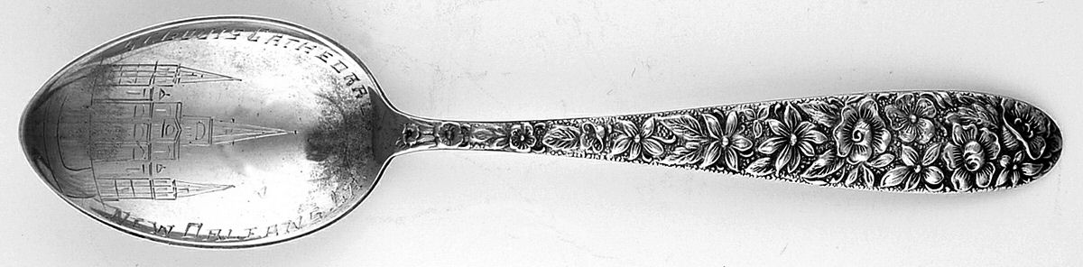 Southern Rose (Sterling, 1933) Souvenir Spoon (Teaspoon) by Manchester-1