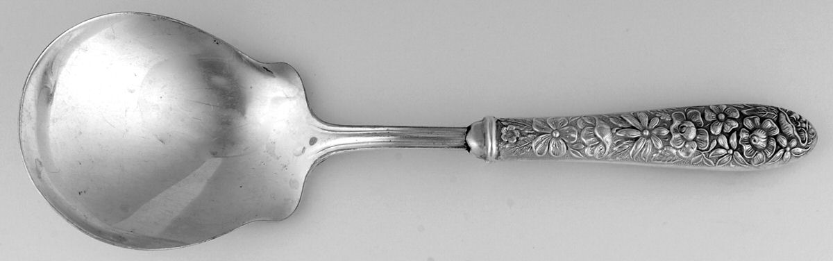 Southern Rose (Sterling, 1933) Casserole Spoon with Smooth Silverplate Bowl by Manchester-1
