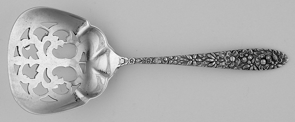 Southern Rose (Sterling, 1933) Pierced Nut Serving Spoon by Manchester-1