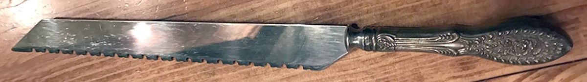 Valenciennes (Sterling, 1938) Bread Knife with Stainless Blade by Manchester-1